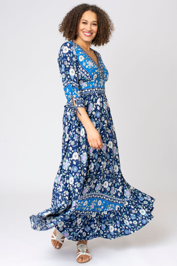Mixed Floral Empire Line Dress