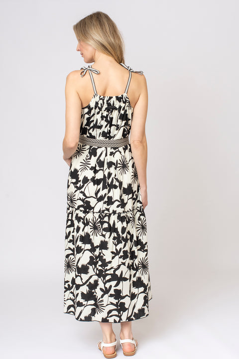 Mono Belted Tie Shoulder Maxi