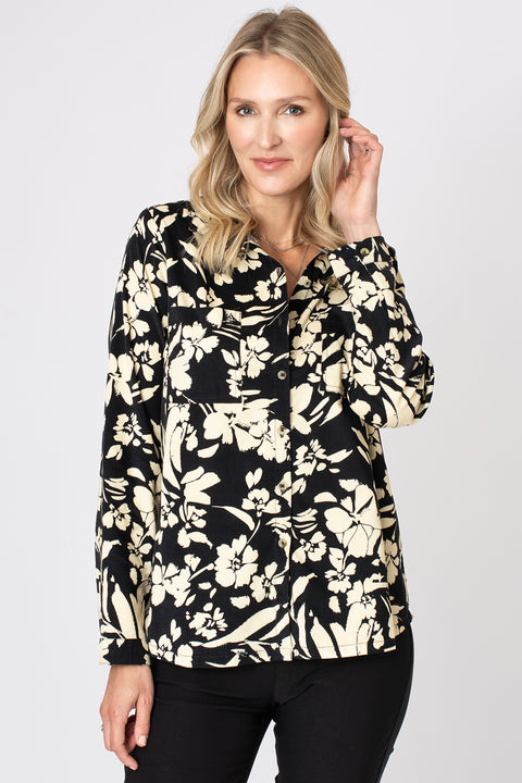 Mono Floral Cord Shirt