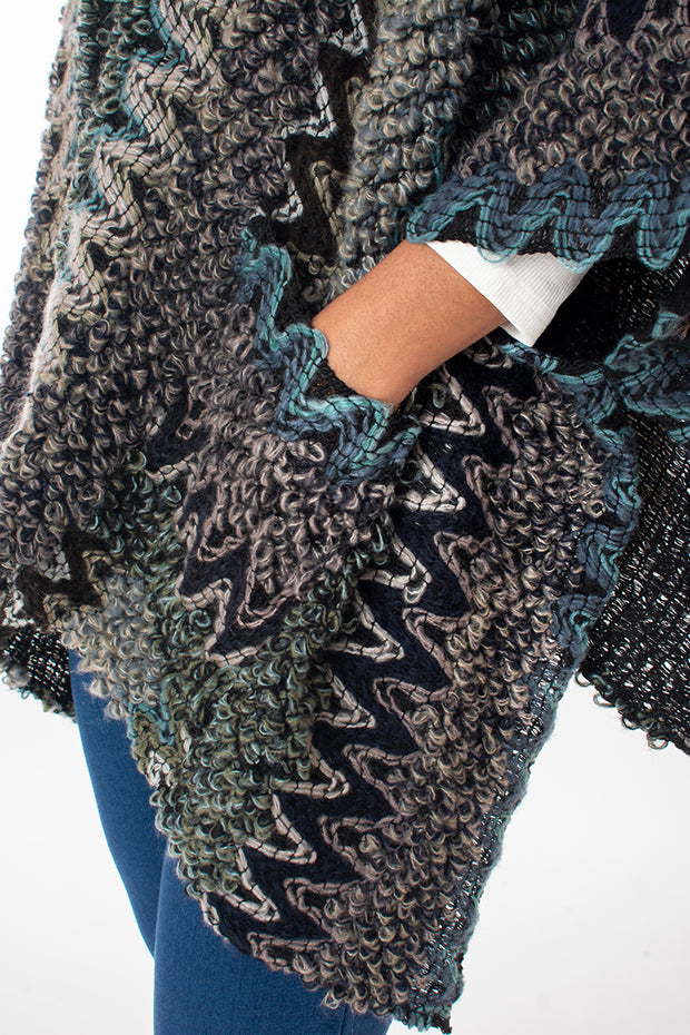 Multi textured pastel cover up