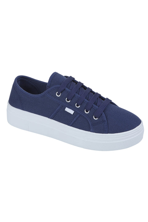 Canvas lace up trainer