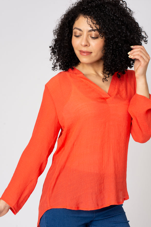 Notch Neck Plain Top