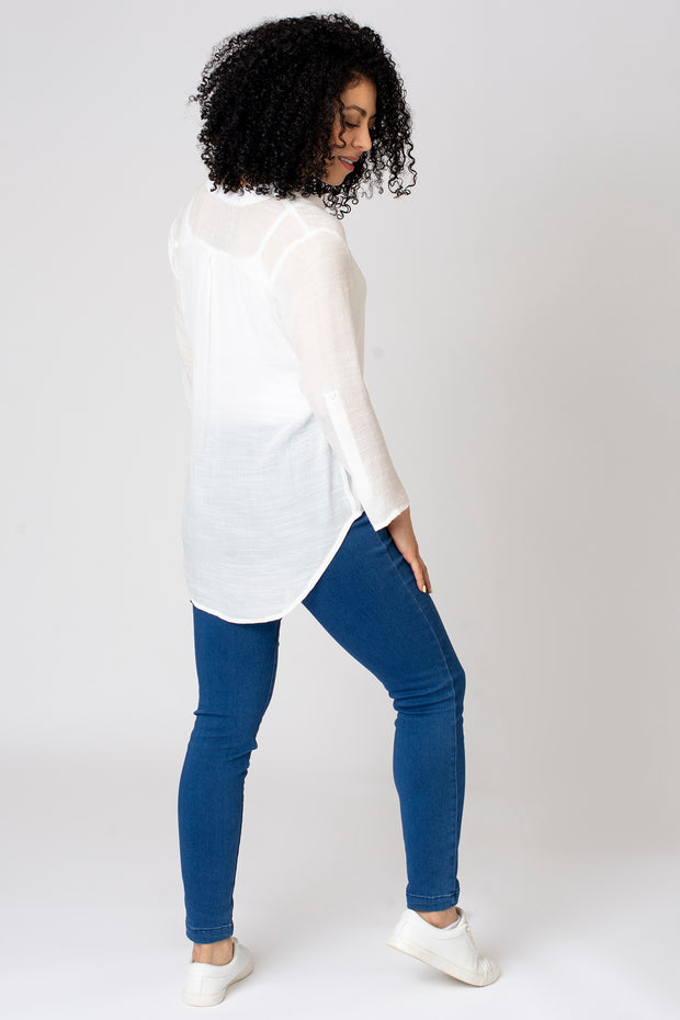 Notch Neck Plain Top