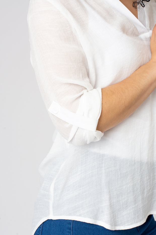 Notch Neck Plain Top