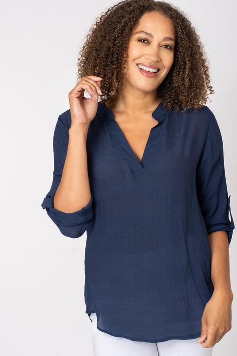 Notch Neck Plain Top