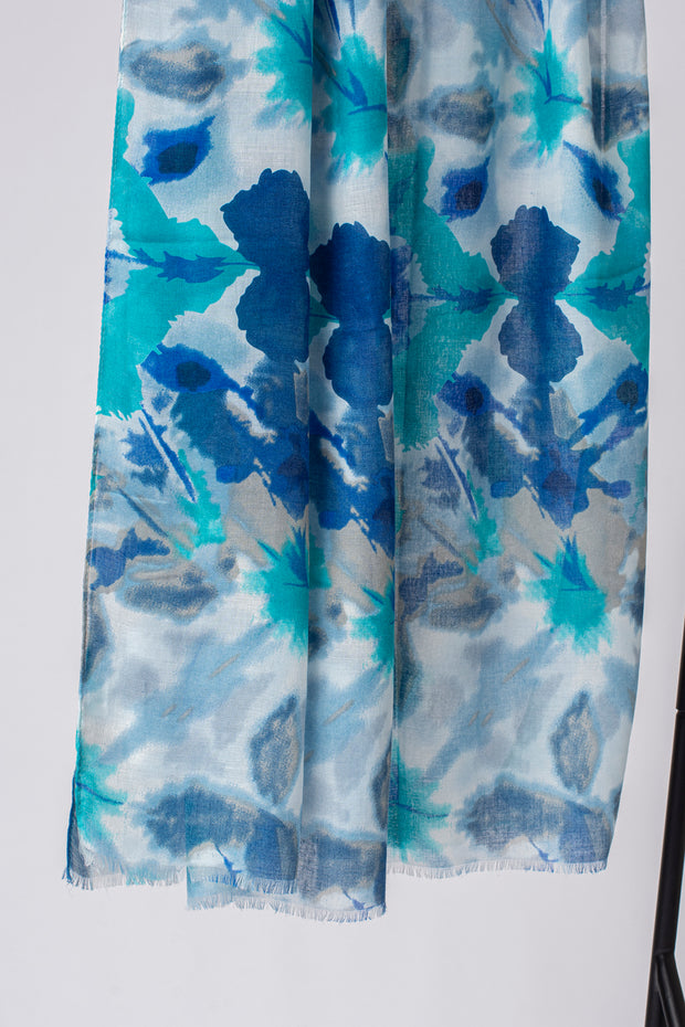 Ocean Tie Dye Print Scarf