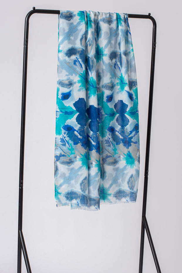 Ocean Tie Dye Print Scarf