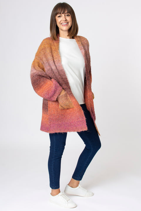 Ombre Bell Sleeve Cardigan