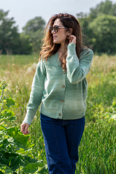 Ombre Button Cardigan