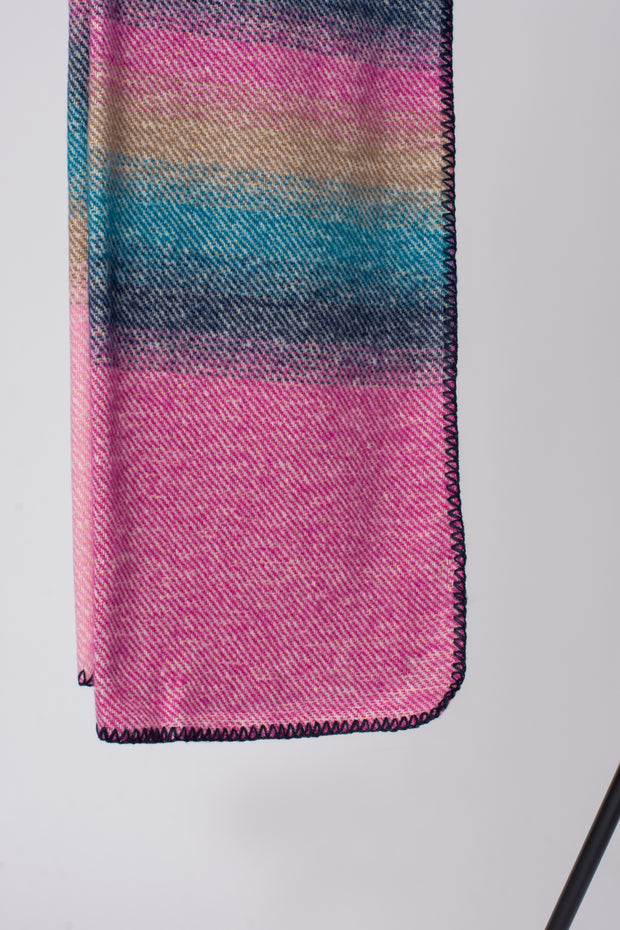 Ombre Lurex Blanket Stitch Scarf