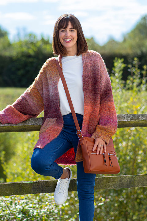 Ombre Bell Sleeve Cardigan