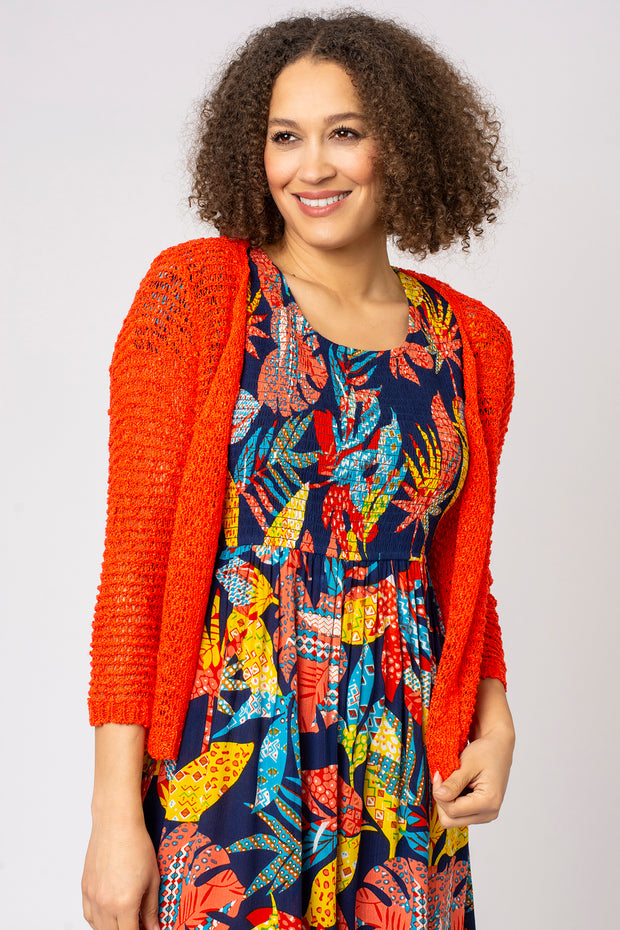 Palm Border Crinkle Dress