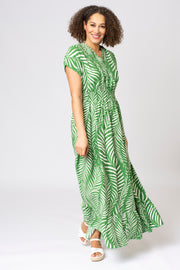 Palm Outline Mock Wrap Dress
