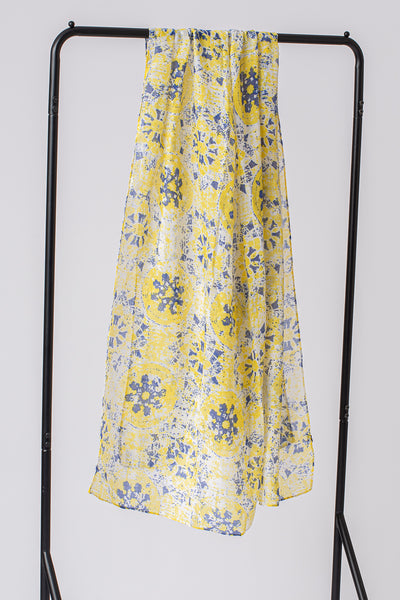 Patchy Stamp Print Scarf