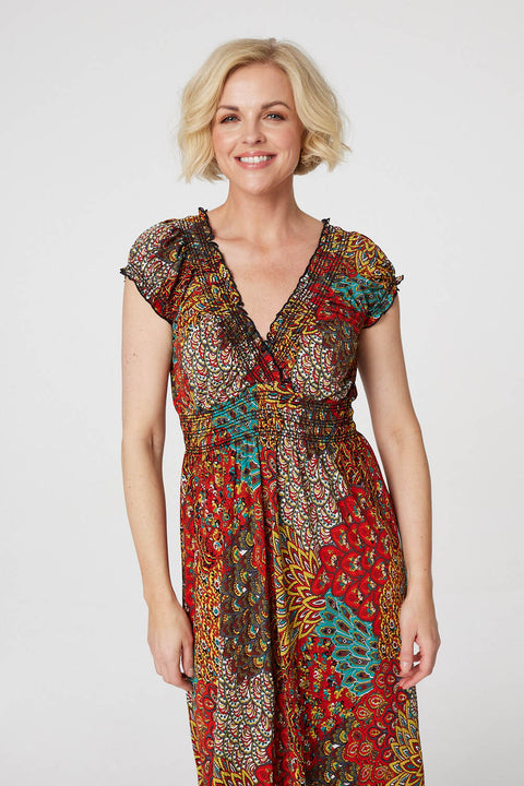 Peacock maxi dress Outlet