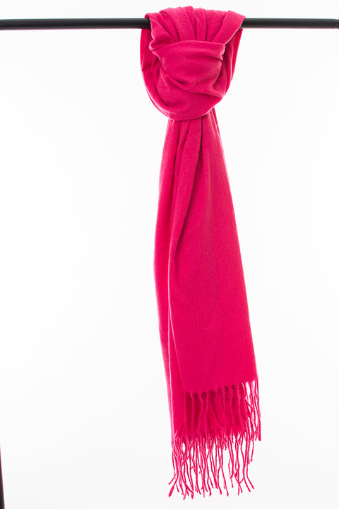 Soft touch plain tassel scarf