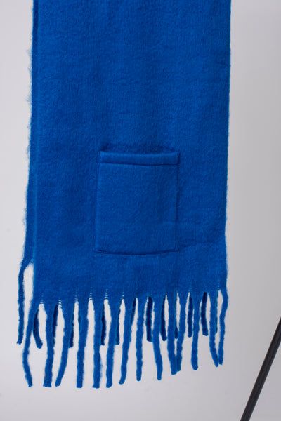 Plain Tassel Pocket Scarf