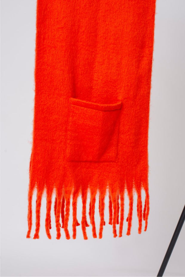 Plain Tassel Pocket Scarf