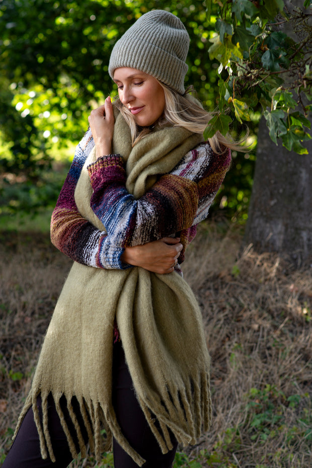 Plain Tassel Soft Touch Scarf