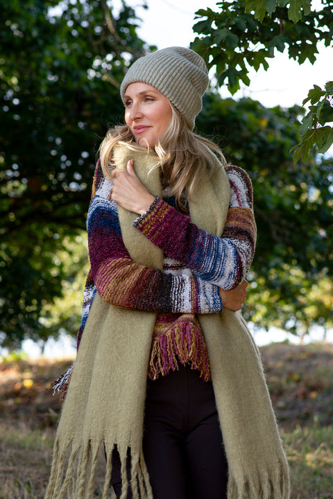 Plain Tassel Soft Touch Scarf