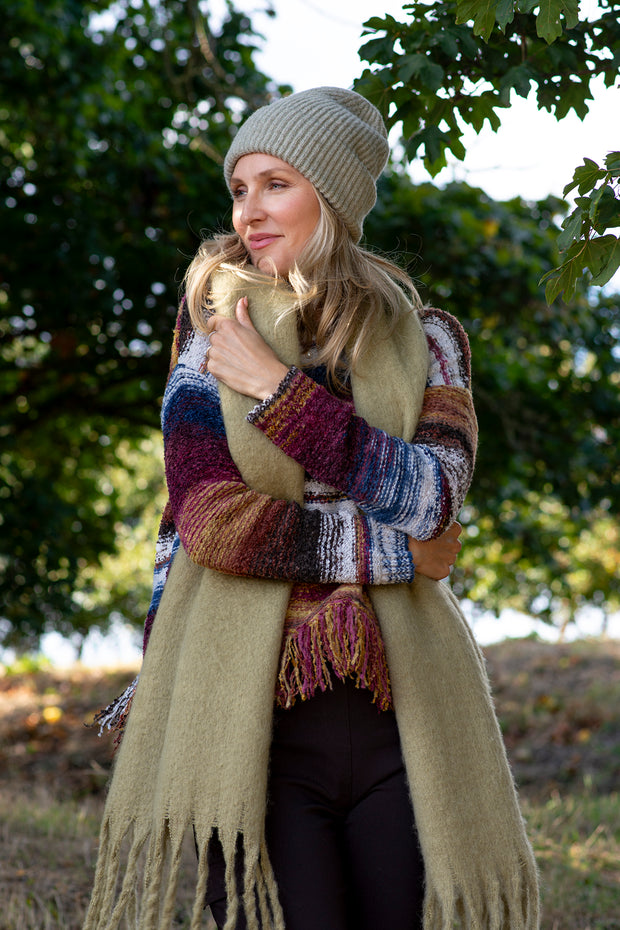 Plain Tassel Soft Touch Scarf