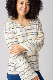 Pointelle Colour Squiggle Jumper