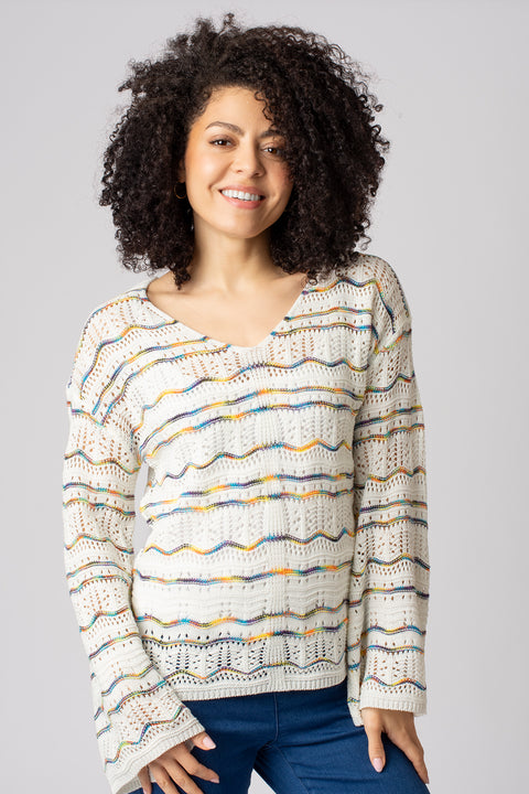 Pointelle Colour Squiggle Jumper