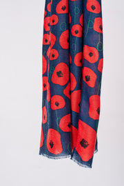 Poppy border scarf