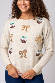 Pudding & Bow Christmas Jumper