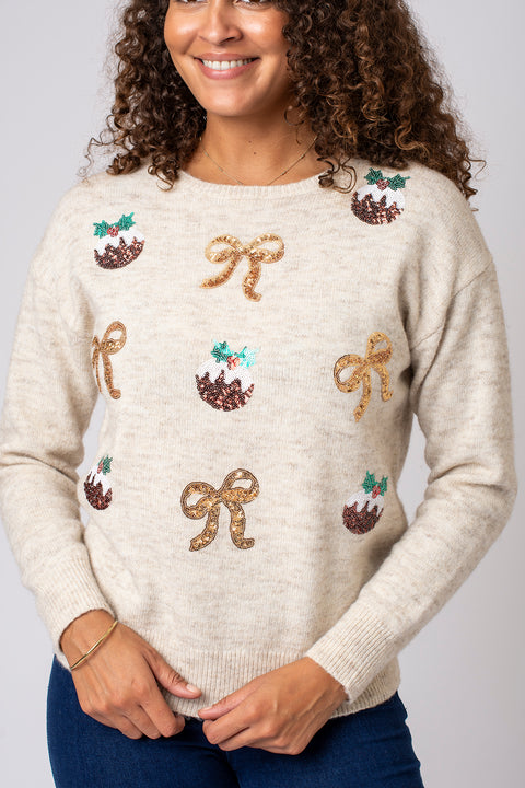 Pudding & Bow Christmas Jumper
