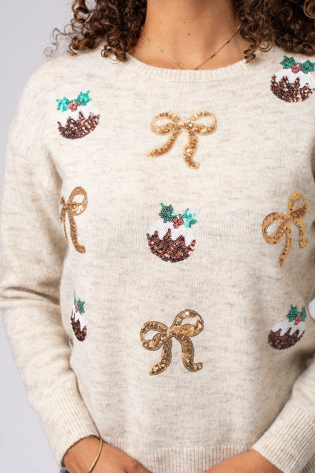 Pudding & Bow Christmas Jumper