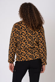 Quarter Zip Animal Print Fleece