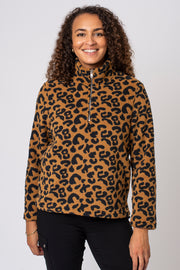 Quarter Zip Animal Print Fleece