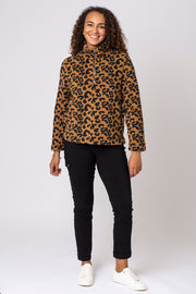 Quarter Zip Animal Print Fleece