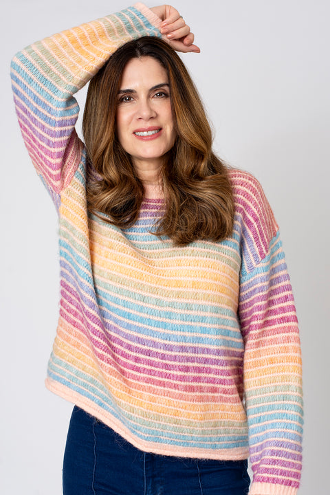 Rainbow Ombre Stripe Jumper