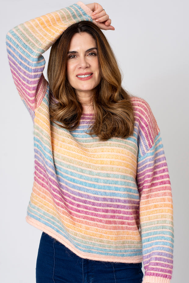 Rainbow Ombre Stripe Jumper