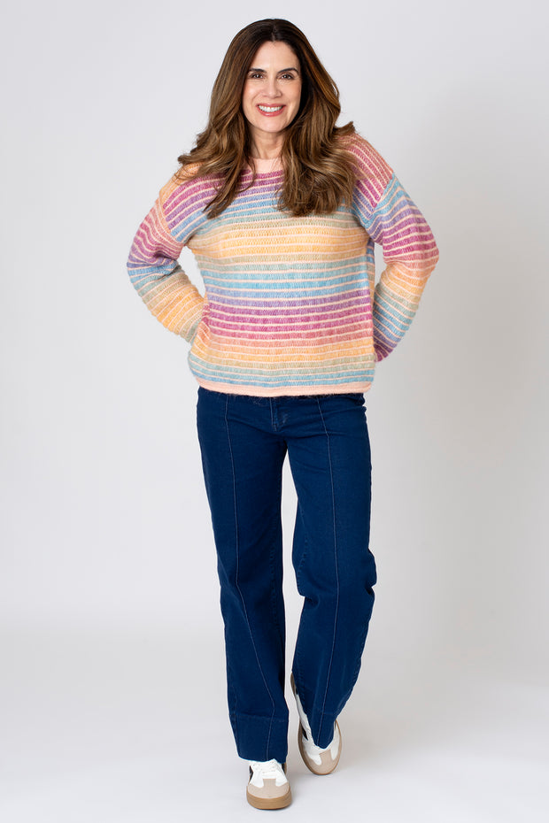 Rainbow Ombre Stripe Jumper