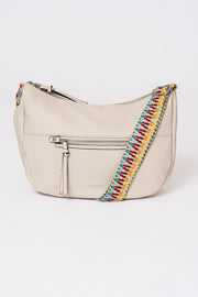 Rainbow Webbing Strap Curved Bag