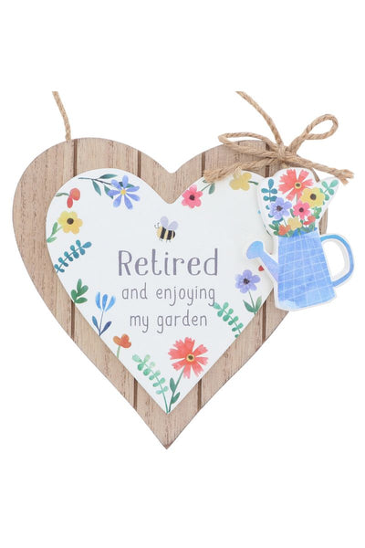 Retired Happy Garden Heart Plaque