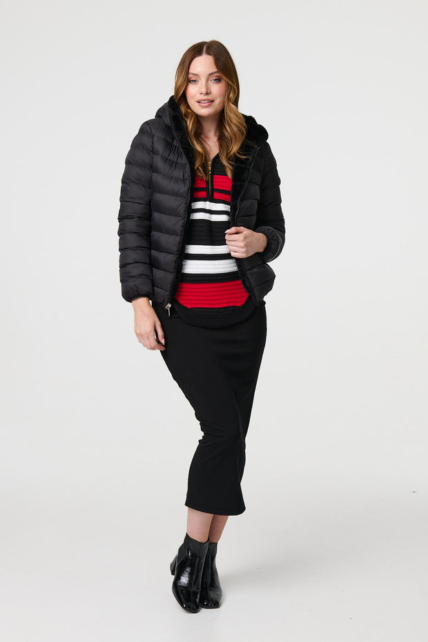 Plain Reversible Padded Jacket