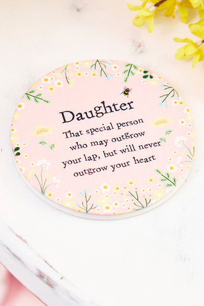 Daughter spring floral coaster