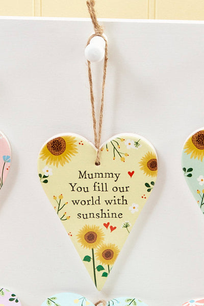 Mummy sunshine heart hanger