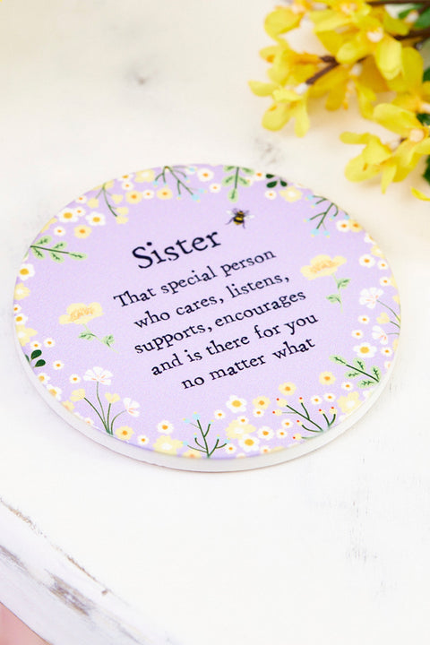 Sister spring floral coaster