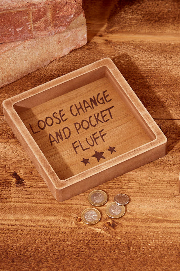 Loose Change Wooden Tray