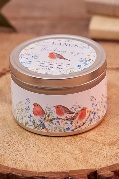 Thinking Of You Robin Candle Tin