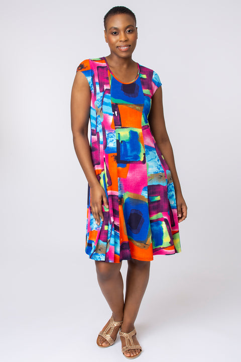 Rothko Style Graphic Print Dress