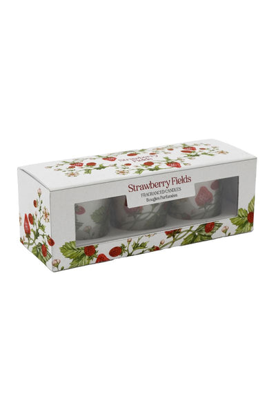 S/3 Strawberry Votive Candles