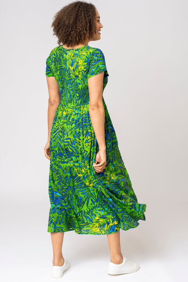 Safari Print Crinkle Dress