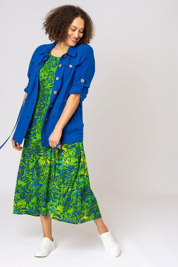 Safari Print Crinkle Dress