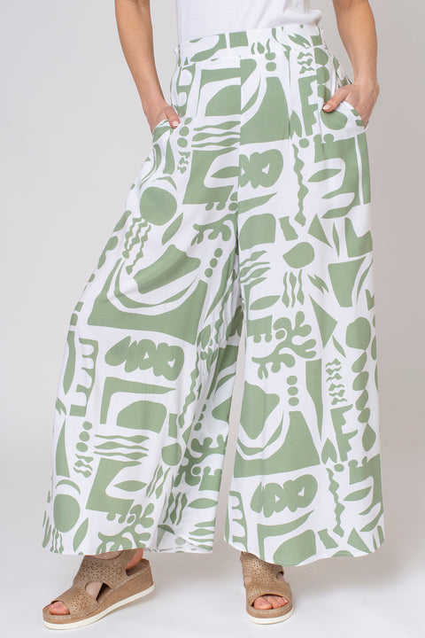 Scattered Shapes Wide Leg Trousers
